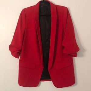 Zara Woman Red Hot Blazer Large